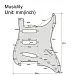 Musiclily MX1388BK Защитная накладка для электрогитары, Fender Stratocaster, 3 слоя, черная.-3