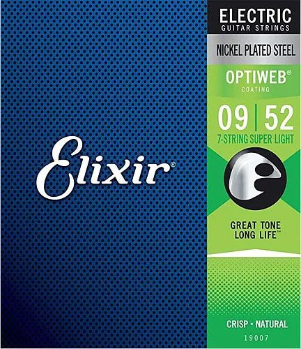 Elixir 19007 Nanoweb (09-52) Комплект струн для 7-струнной электрогитары.