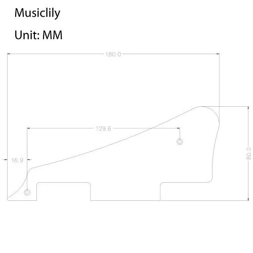 Musiclily M239 Защитная накладка для электрогитары, Epiphone Les Paul, 1 слой, кремовая.