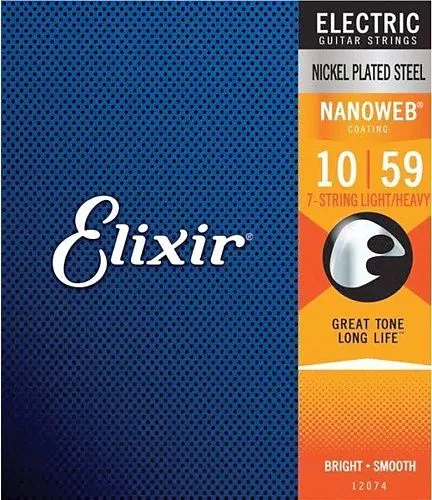 Elixir 19074 Optiweb (10-59) Комплект струн для 7-стр электрогитары.
