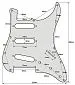 Musiclily MX1148IV Защитная накладка для электрогитары, Fender Stratocaster, 3 слоя, слоновая кость.-3
